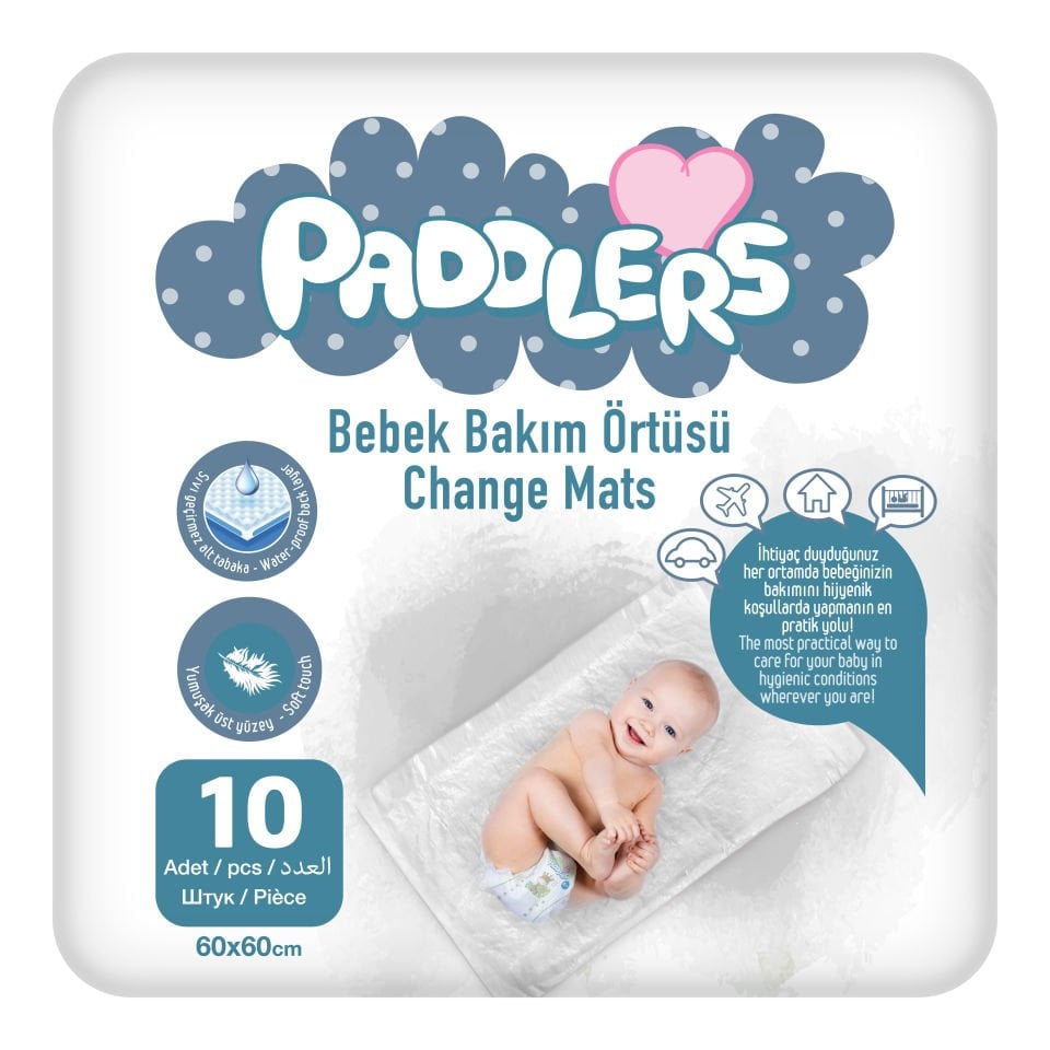 Paddlers Bebek Bakım Örtüsü 10'lu (60X60 Boyutunda)