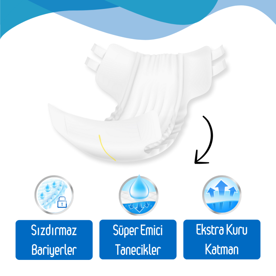 Paddlers Yetişkin Hasta Bantlı Bez Large 30 x 4 li Koli (120 Adet)