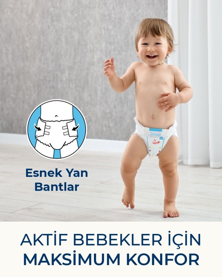 Paddlers Bebek Bezi 2 Numara Mini 80 Adet (3-6 Kg) Jumbo Paket