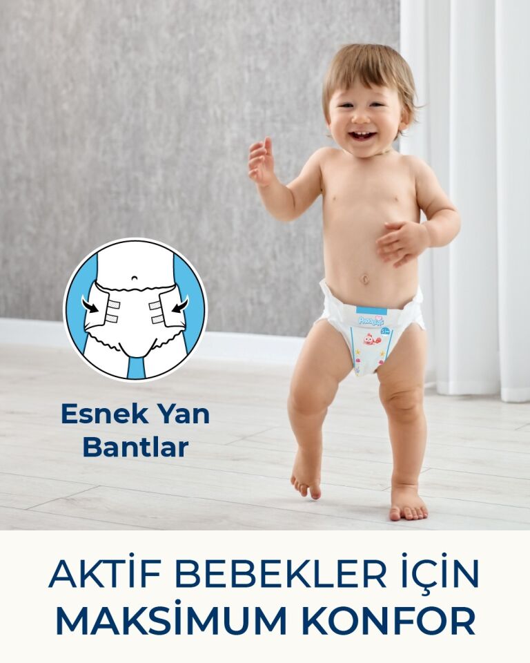 Paddlers Bebek Bezi 3 Numara Midi 40 Adet (4-9 Kg) Eko Paket