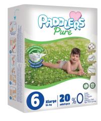 Paddlers Pure Bebek Bezi 6 Numara X-Large 20 Adet (15+Kg) Eko Paket