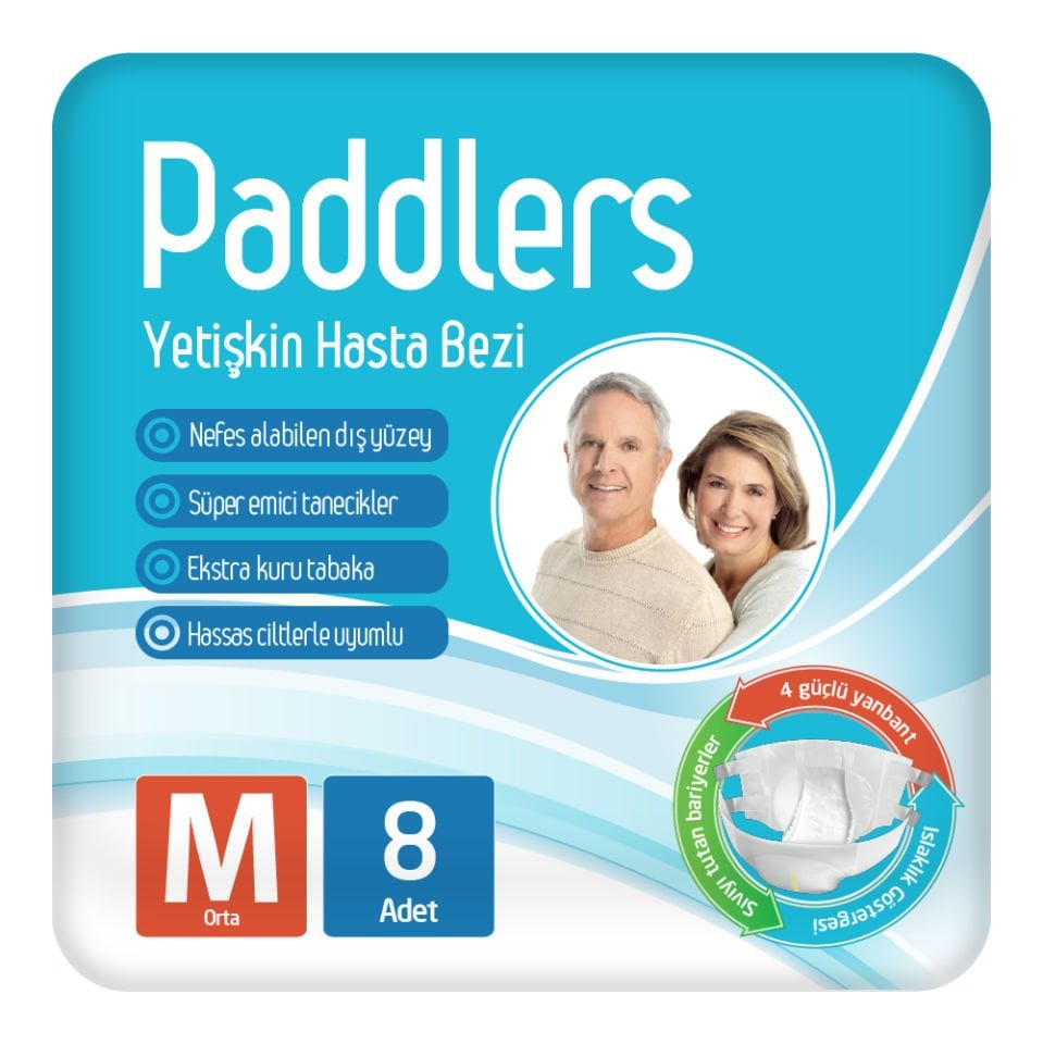 Paddlers Yetişkin Hasta Bantlı Bez Medium 8 Adet