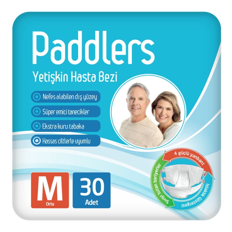 Paddlers Yetişkin Hasta Bantlı Bez Medium 30 Adet