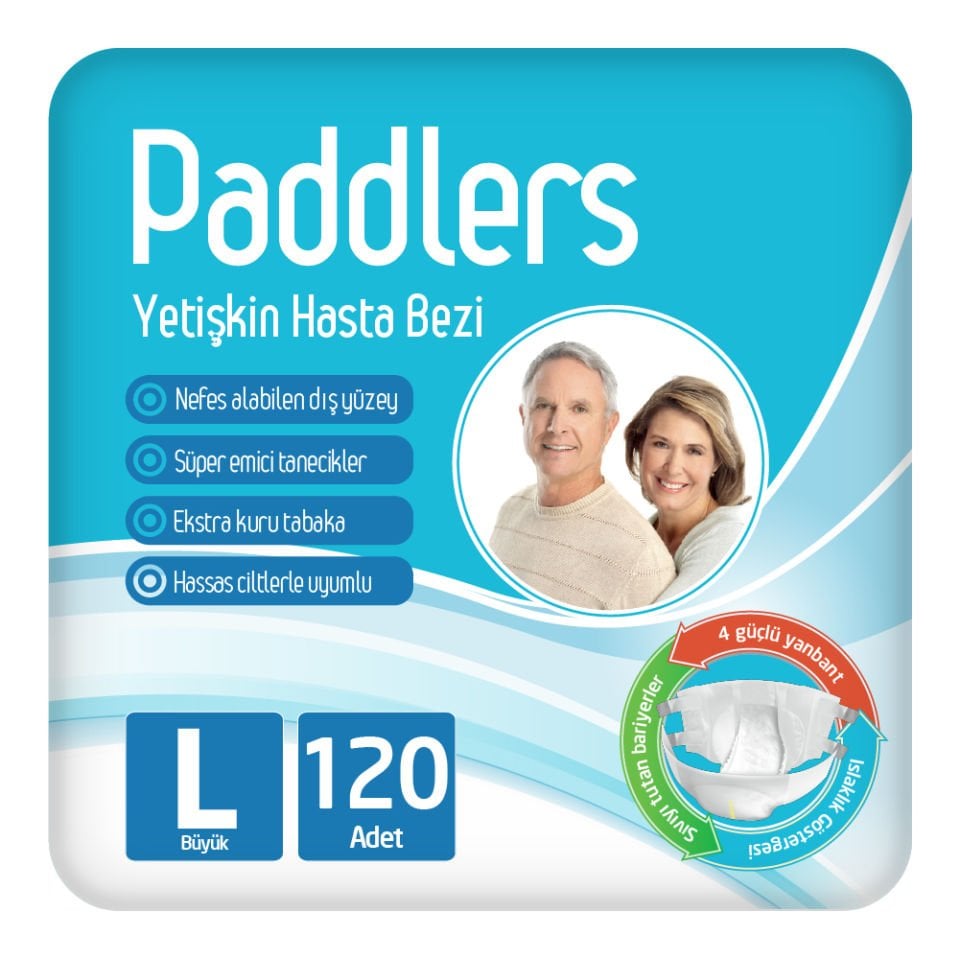 Paddlers Yetişkin Hasta Bantlı Bez Large 30 x 4 li Koli (120 Adet)