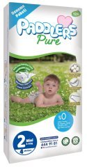 Paddlers Pure Bebek Bezi 2 Numara Mini 4 Adet (3-6 Kg)  Deneme Paketi