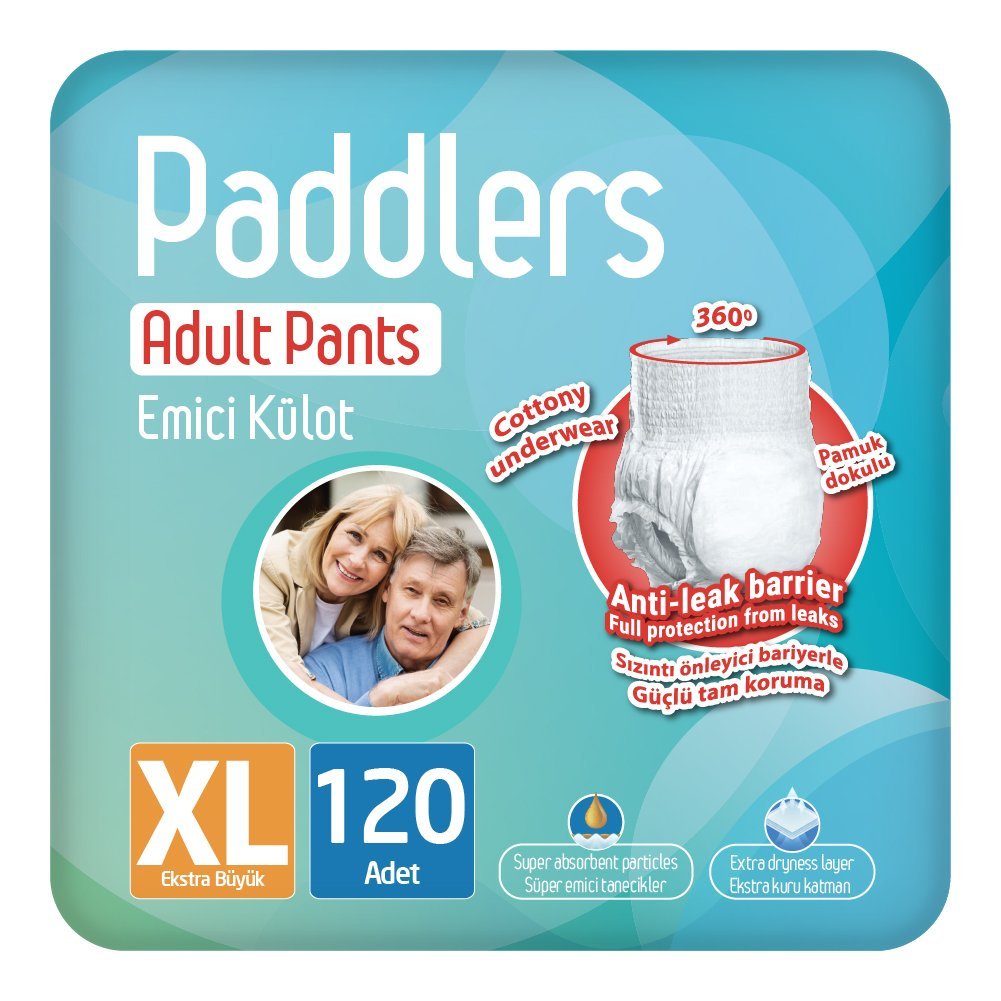 Paddlers Yetişkin Hasta Emici Külot Bez X-Large 120 Adet
