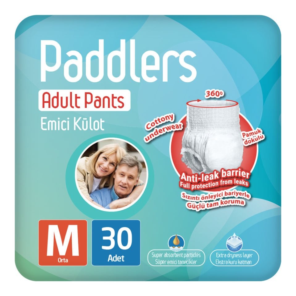Paddlers Yetişkin Hasta Emici Külot Bez Medium 30 Adet