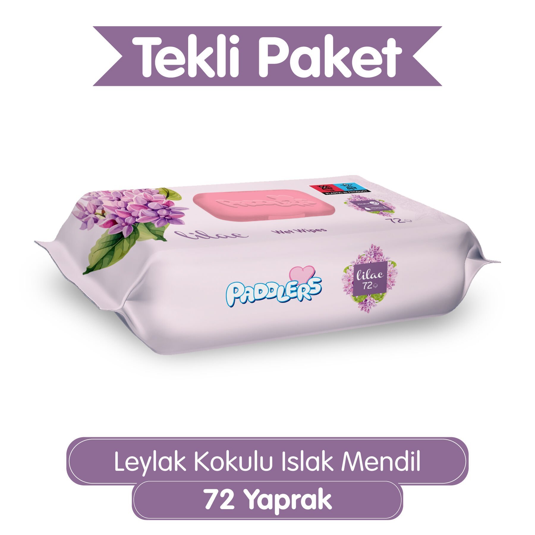 Paddlers Leylak Kokulu 72'li Islak Mendil