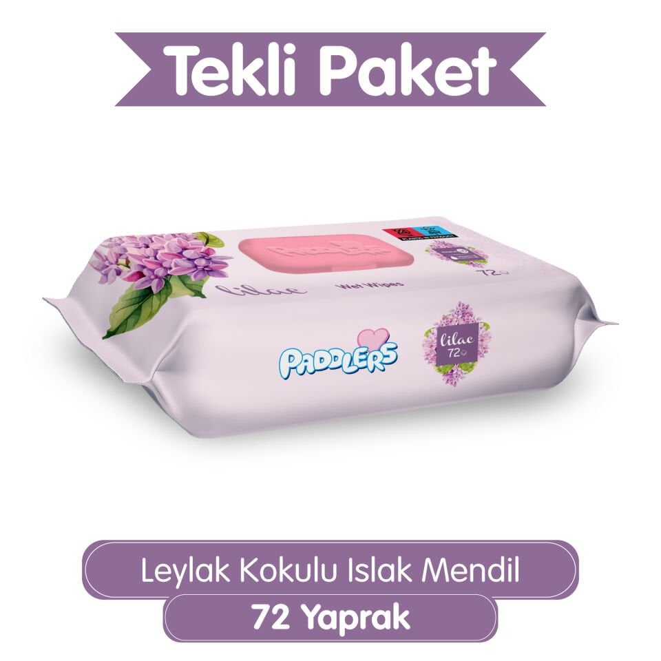 Paddlers Leylak Kokulu 72'li Islak Mendil