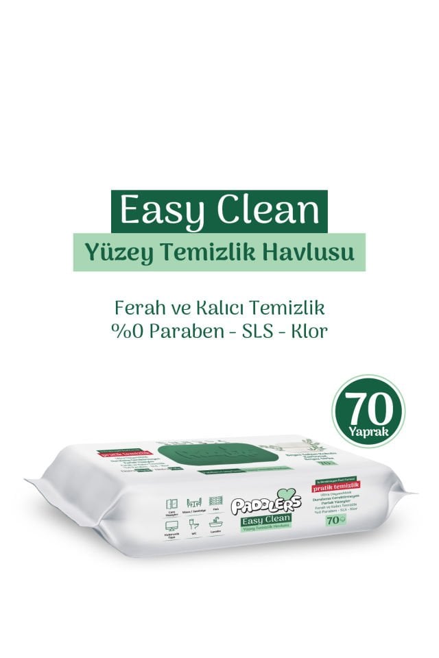 Easy Clean Beyaz Sabun Katkılı Yüzey temizlik Havlusu 70 Yaprak