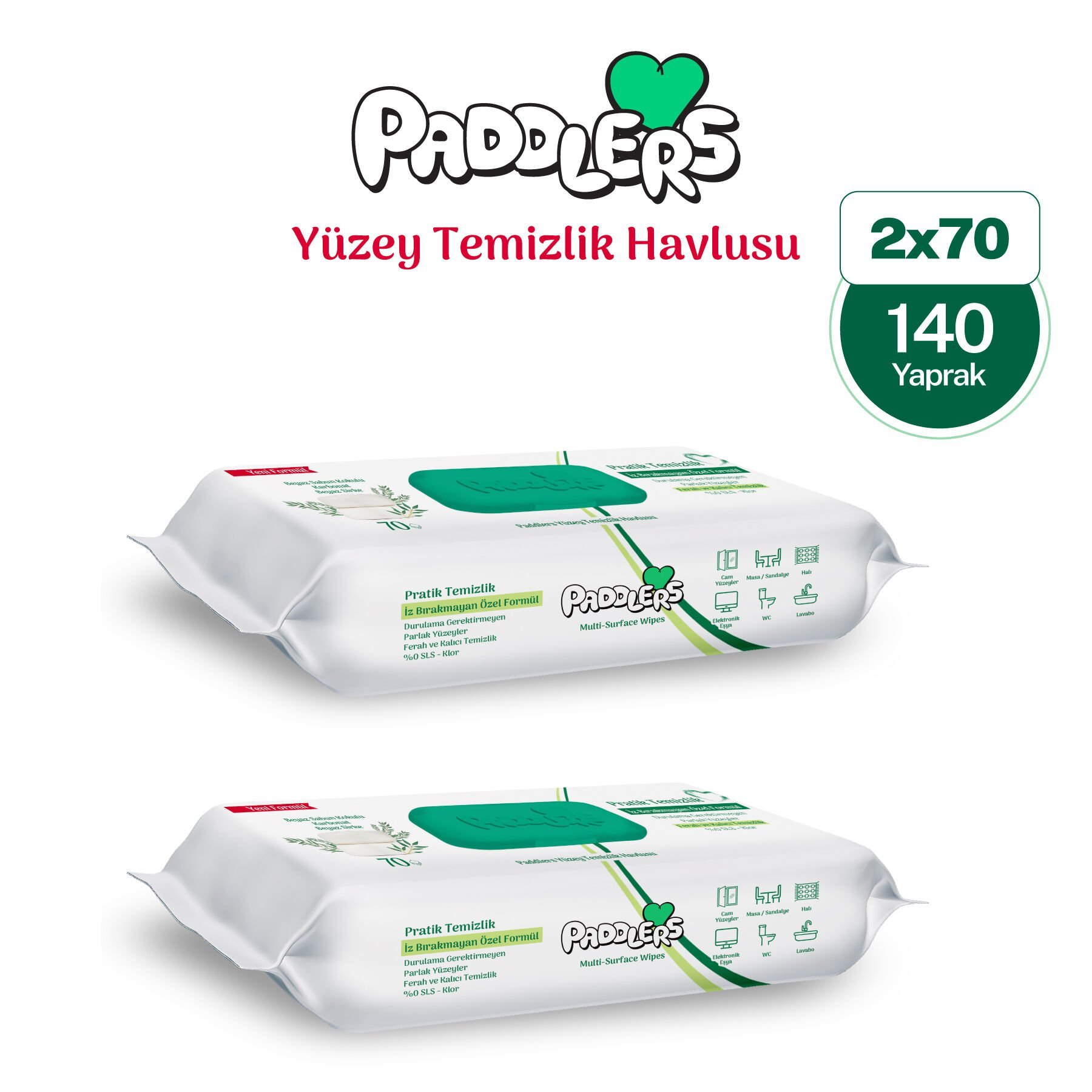 Easy Clean Beyaz Sabun Katkılı Yüzey temizlik Havlusu 2x70 (140 Yaprak)