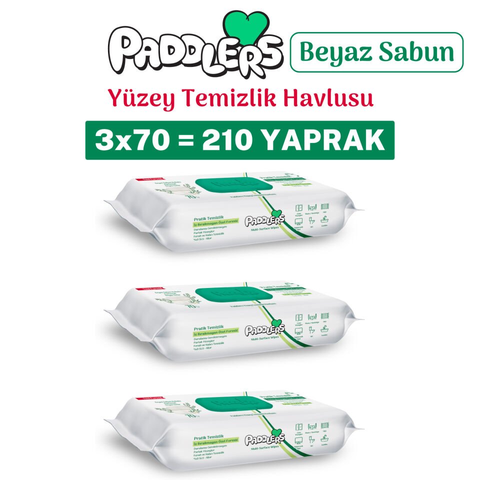 Easy Clean Beyaz Sabun Katkılı Yüzey temizlik Havlusu 3x70 (210 Yaprak)
