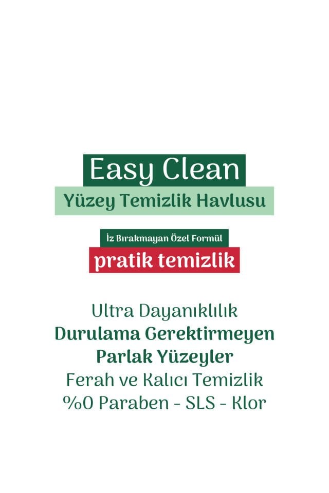 Easy Clean Beyaz Sabun Katkılı Yüzey temizlik Havlusu 3x70 (210 Yaprak)