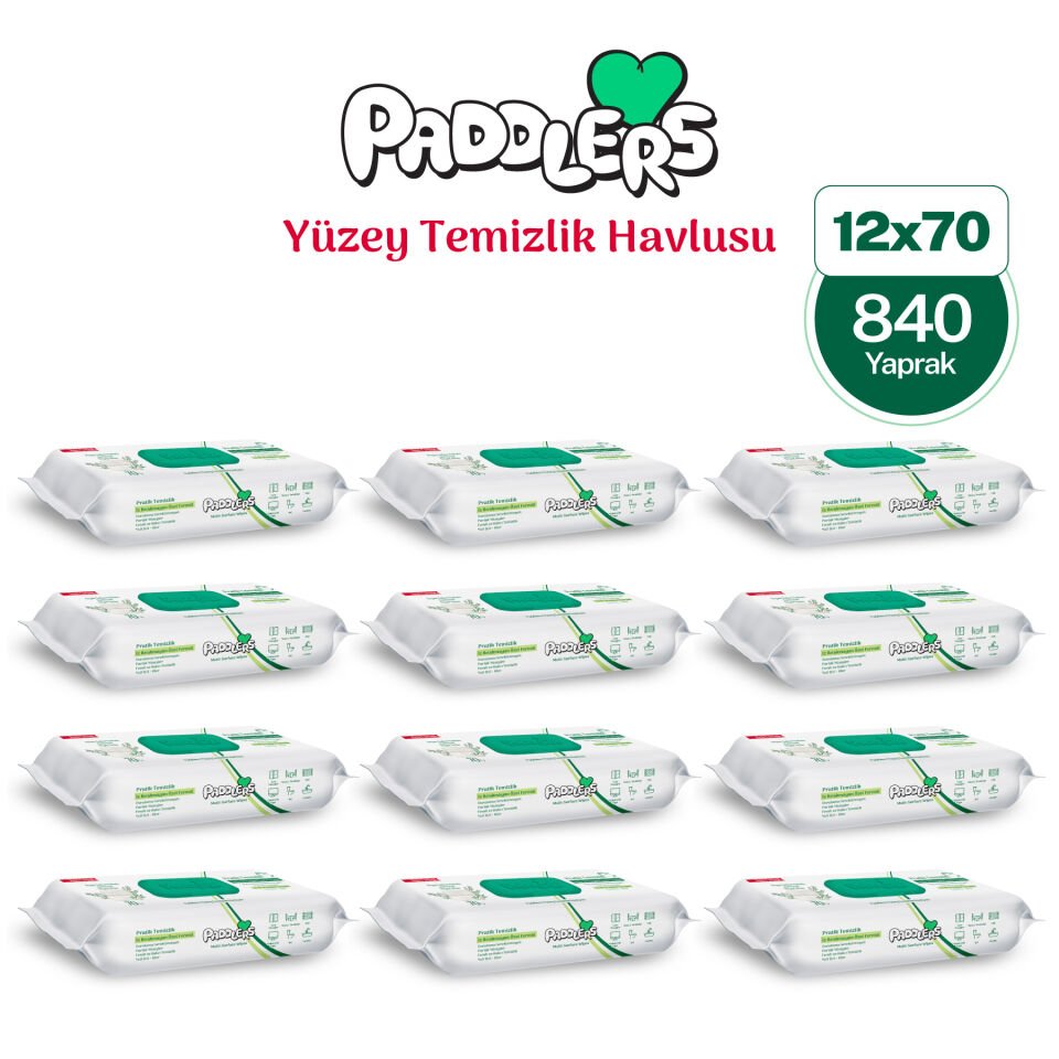 Easy Clean Beyaz Sabun Katkılı Yüzey temizlik Havlusu 12x70 (840 Yaprak)