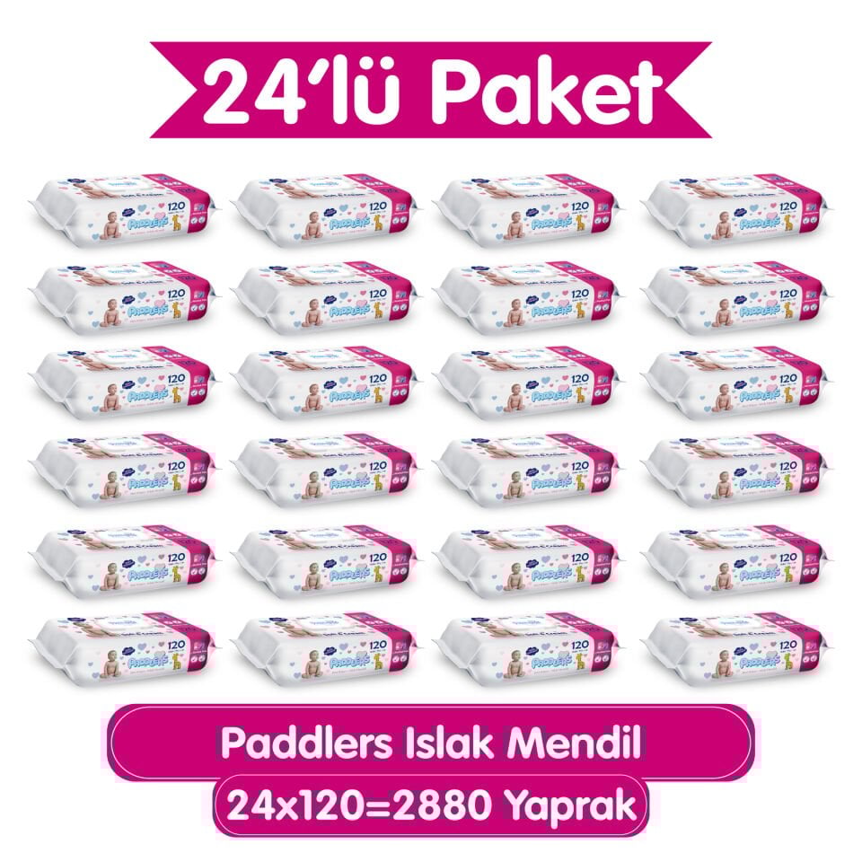 Paddlers Islak Mendil 24x120 li Koli (2880 Yaprak)