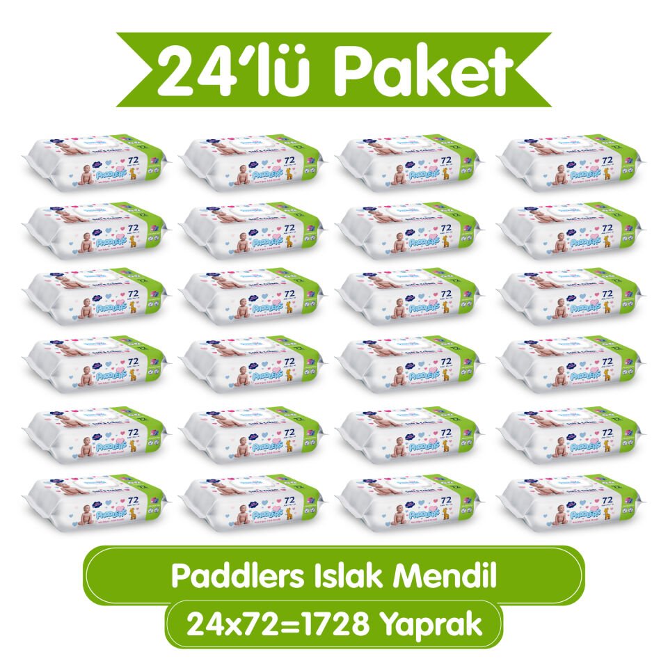 Paddlers Islak Mendil 24x72 li Koli (1728 Yaprak)