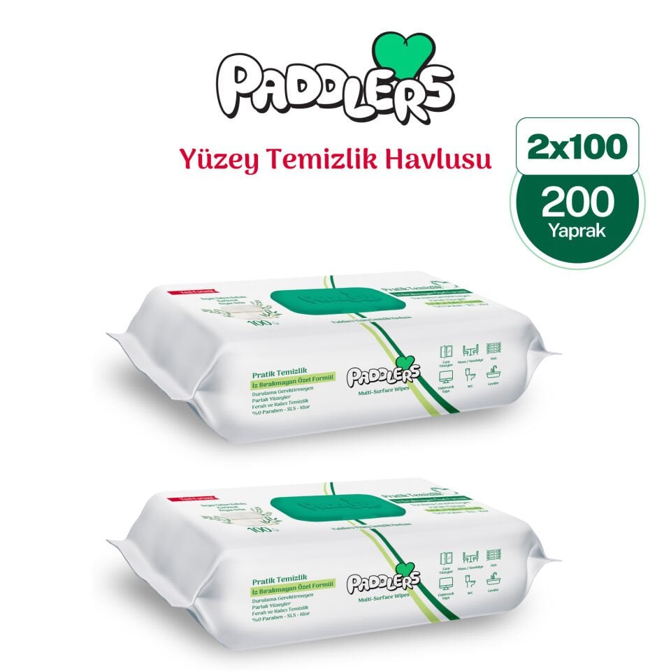 Easy Clean Beyaz Sabun Katkılı Yüzey Temizlik Havlusu 2x100 (200 Yaprak)