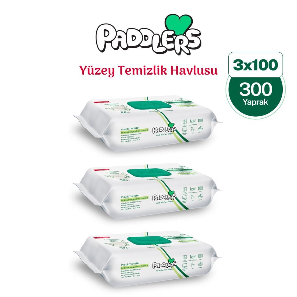 Easy Clean Beyaz Sabun Katkılı Yüzey Temizlik Havlusu 3x100 (300 Yaprak)