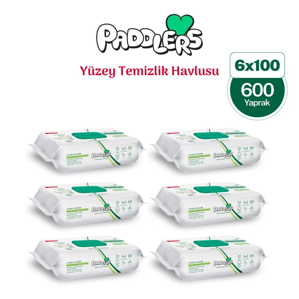 Easy Clean Beyaz Sabun Katkılı Yüzey Temizlik Havlusu 6x100 (600 Yaprak)
