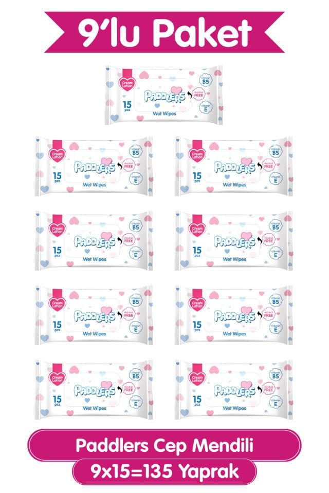 Paddlers Cep Mendili 9x15 (135 Yaprak)
