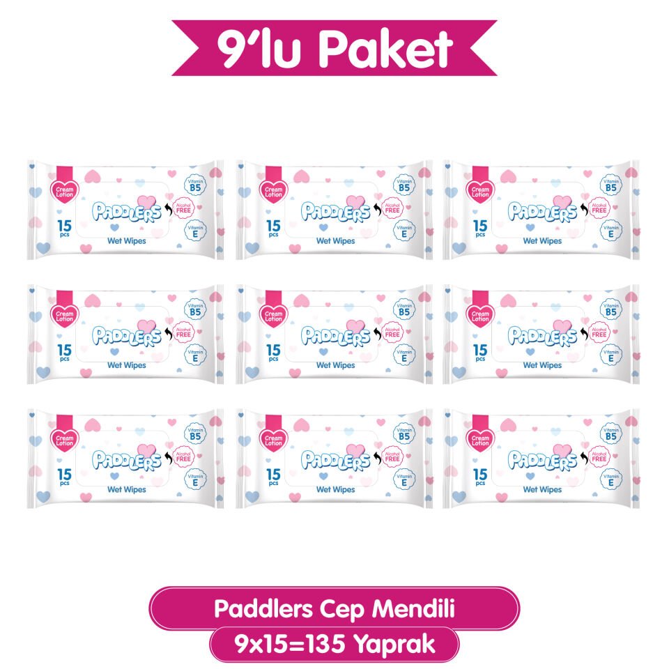 Paddlers Cep Mendili 9x15 (135 Yaprak)