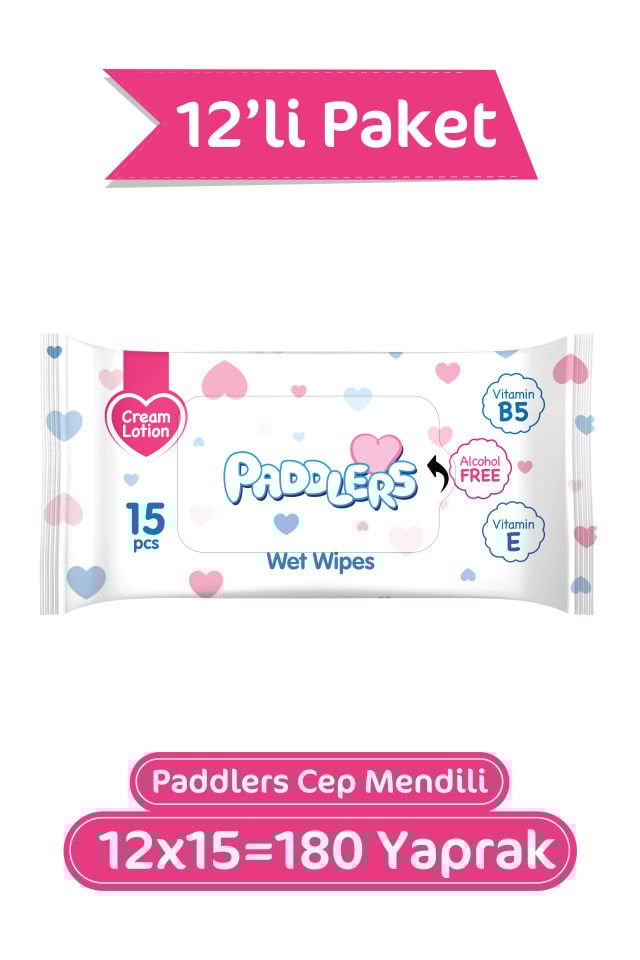 Paddlers Cep Mendili 12x15 (180 Yaprak)