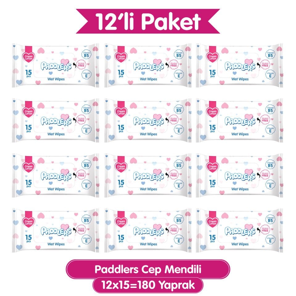 Paddlers Cep Mendili 12x15 (180 Yaprak)