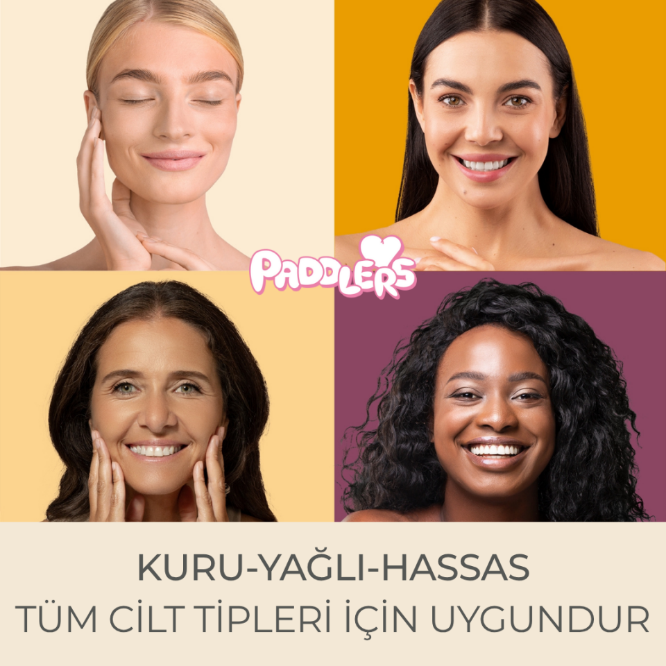 Paddlers 3'ü 1 Arada Makyaj Temizleme Mendili 3x20 (60 Yaprak)