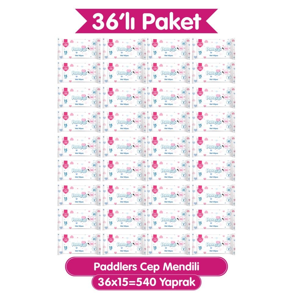 Paddlers Cep Mendili 36x15 li Koli (540 Yaprak)