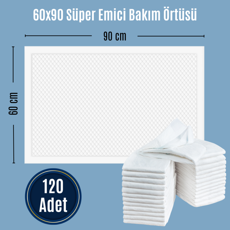Paddlers 4x30 120 Adet Hasta Bakım Yatak Koruyucu Örtü (60X90 Boyutunda)