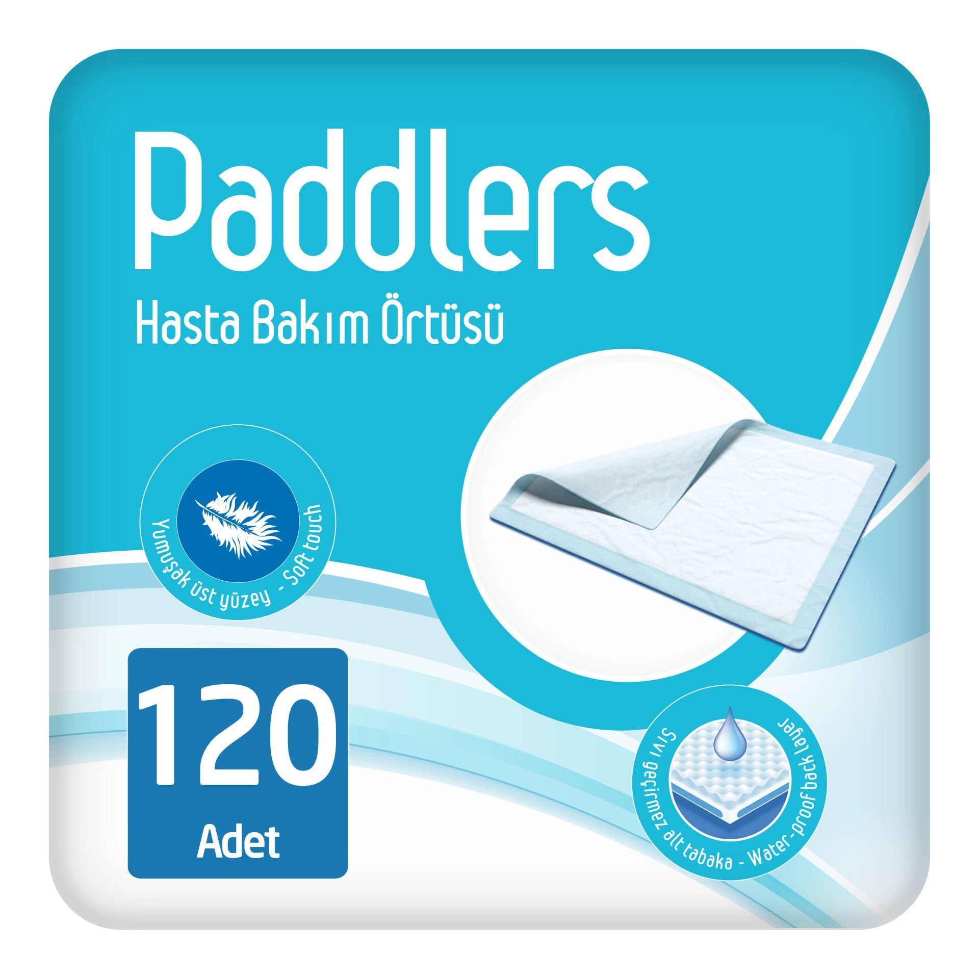 Paddlers 4x30 120 Adet Hasta Bakım Yatak Koruyucu Örtü (60X90 Boyutunda)