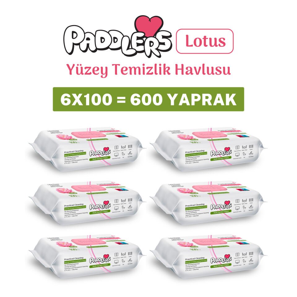 Easy Clean Lotus Çiçeği Yüzey Temizlik Havlusu 6x100 (600 Yaprak)