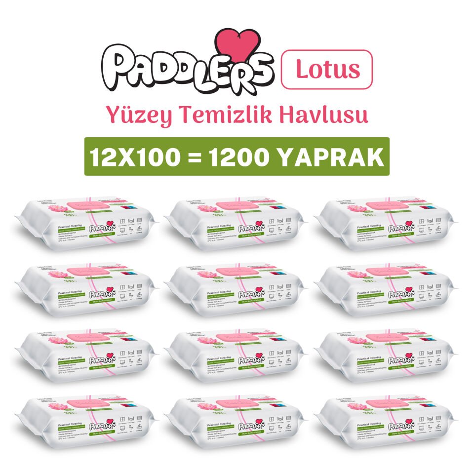 Easy Clean Lotus Çiçeği Yüzey Temizlik Havlusu 12x100 (1200 Yaprak)