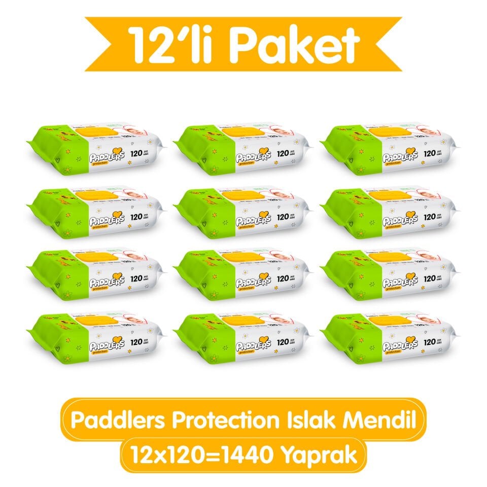 Paddlers Protection Islak Havlu 12x120 li Koli (1440 Yaprak)